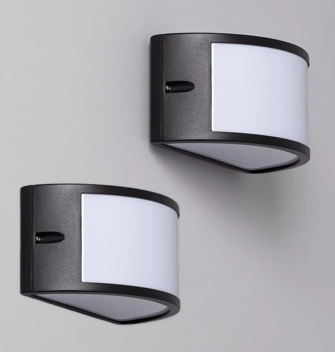 Aplique Pared Exterior Semicircular Aluminio.
