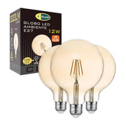 LED Filamentlampe E27 Amber 12W G125