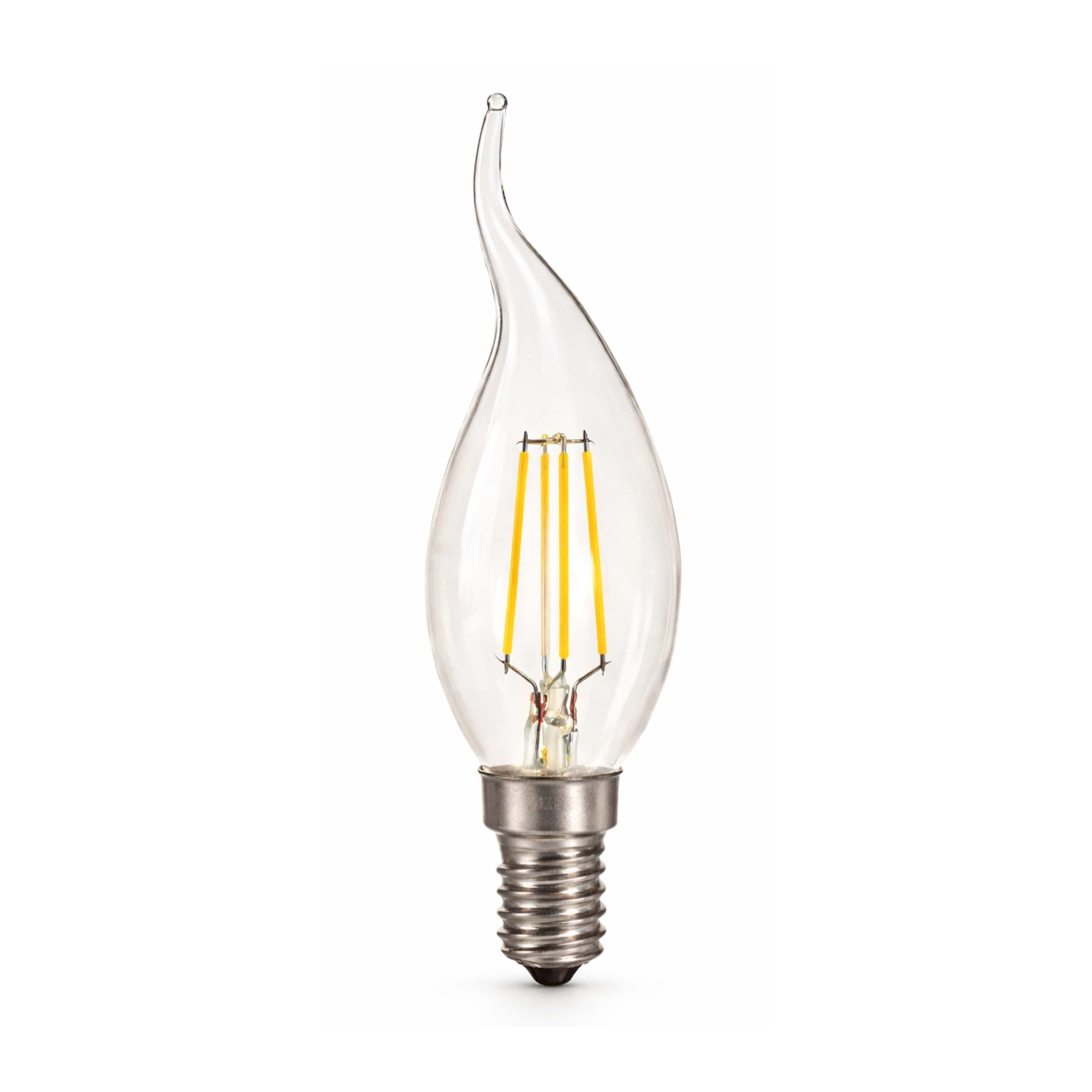 LED FILAMENT CANDLE BULB E14 4W DIMMABLE