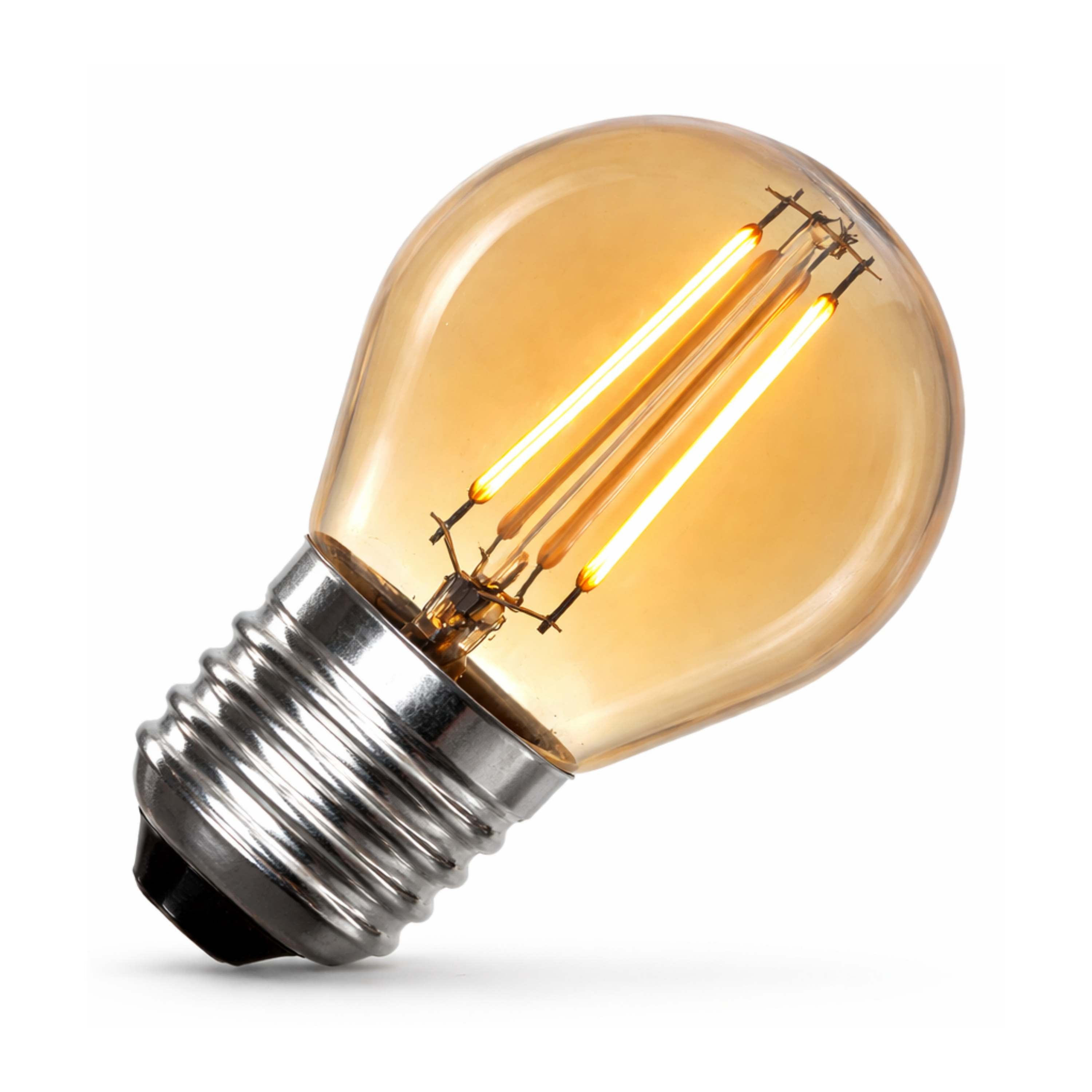 ESFERICA LED E27 FILAMENTO 4W  AMBER