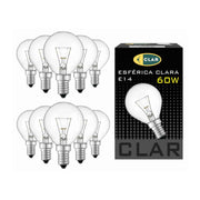Incandescent Clear Spherical Light Bulb E14 60W