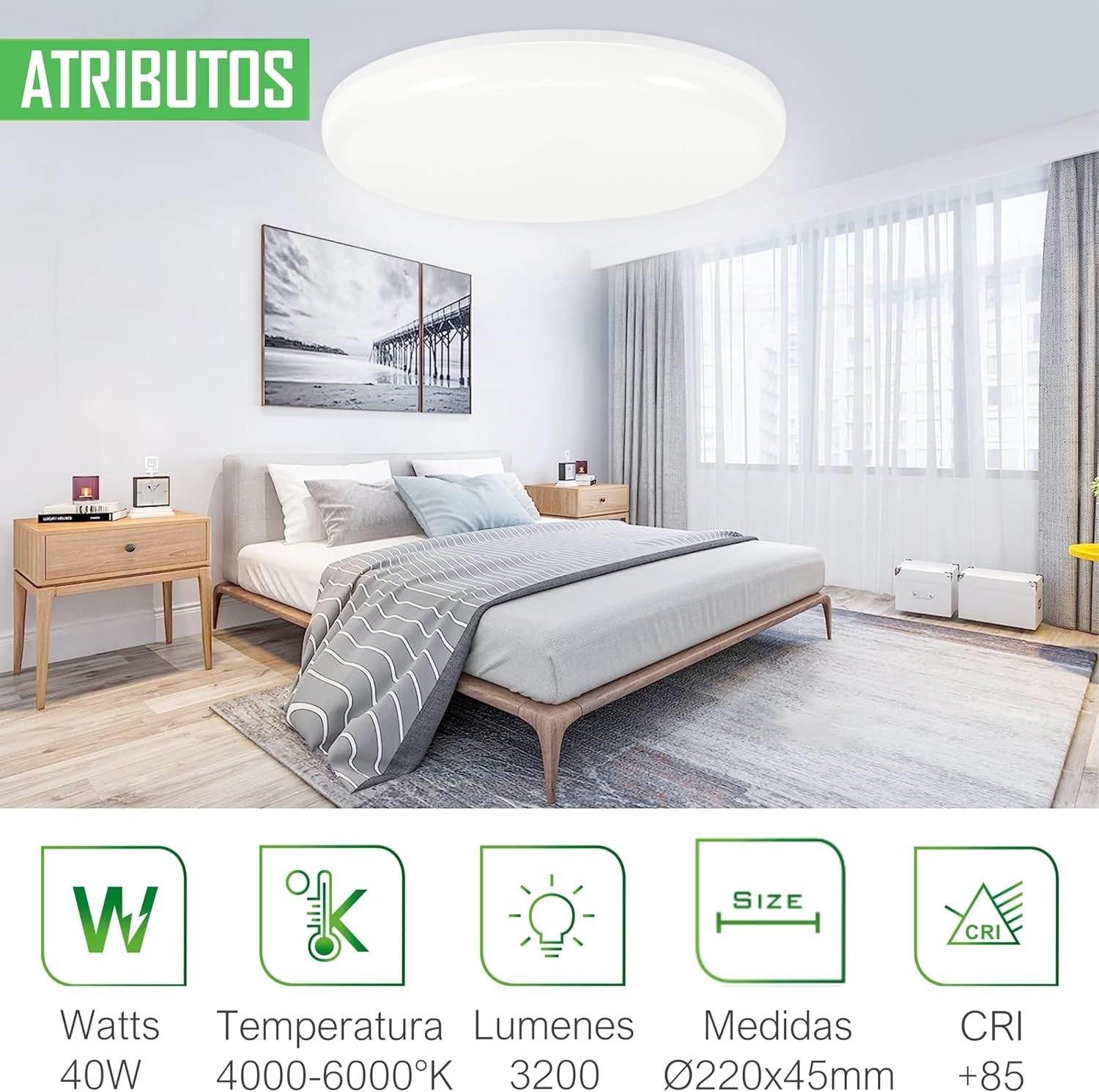 Downlight LED Techo Superficie, Plafones Para Techo LED