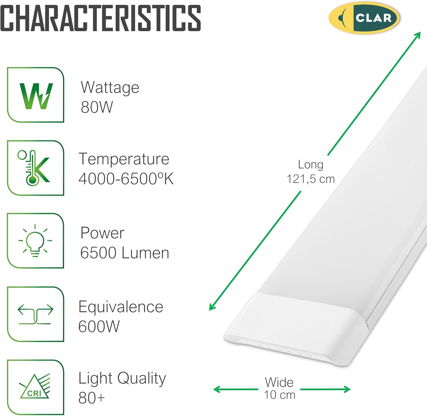 ATHENA LED INTEGRIERT 80W 6400LM