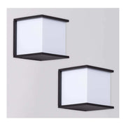 Aplique Pared Exterior Negro Aluminio.