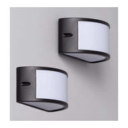 Aplique Pared Exterior Semicircular Aluminio.