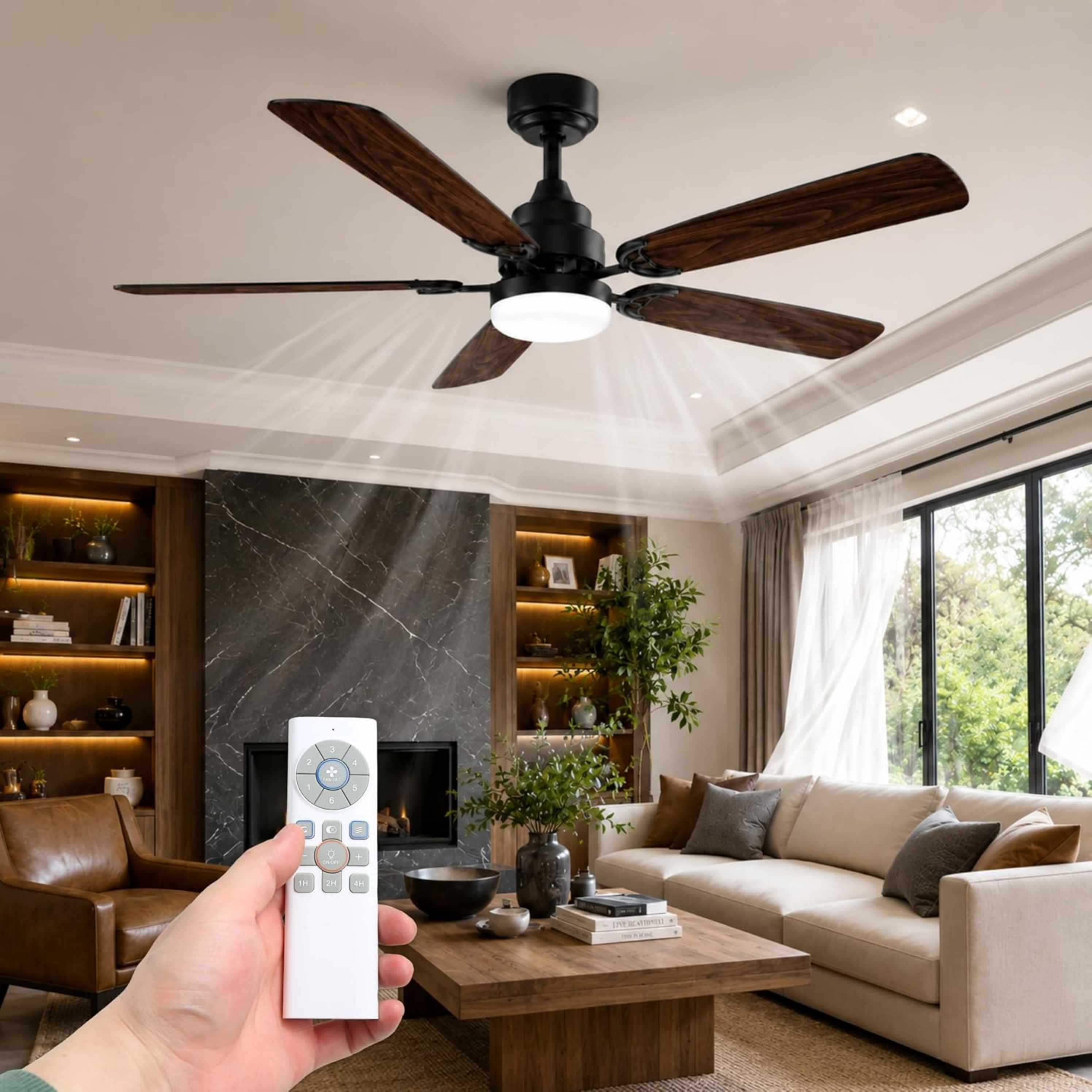 Ventilador de Techo Regulable CCT Ø107cm (Madera)