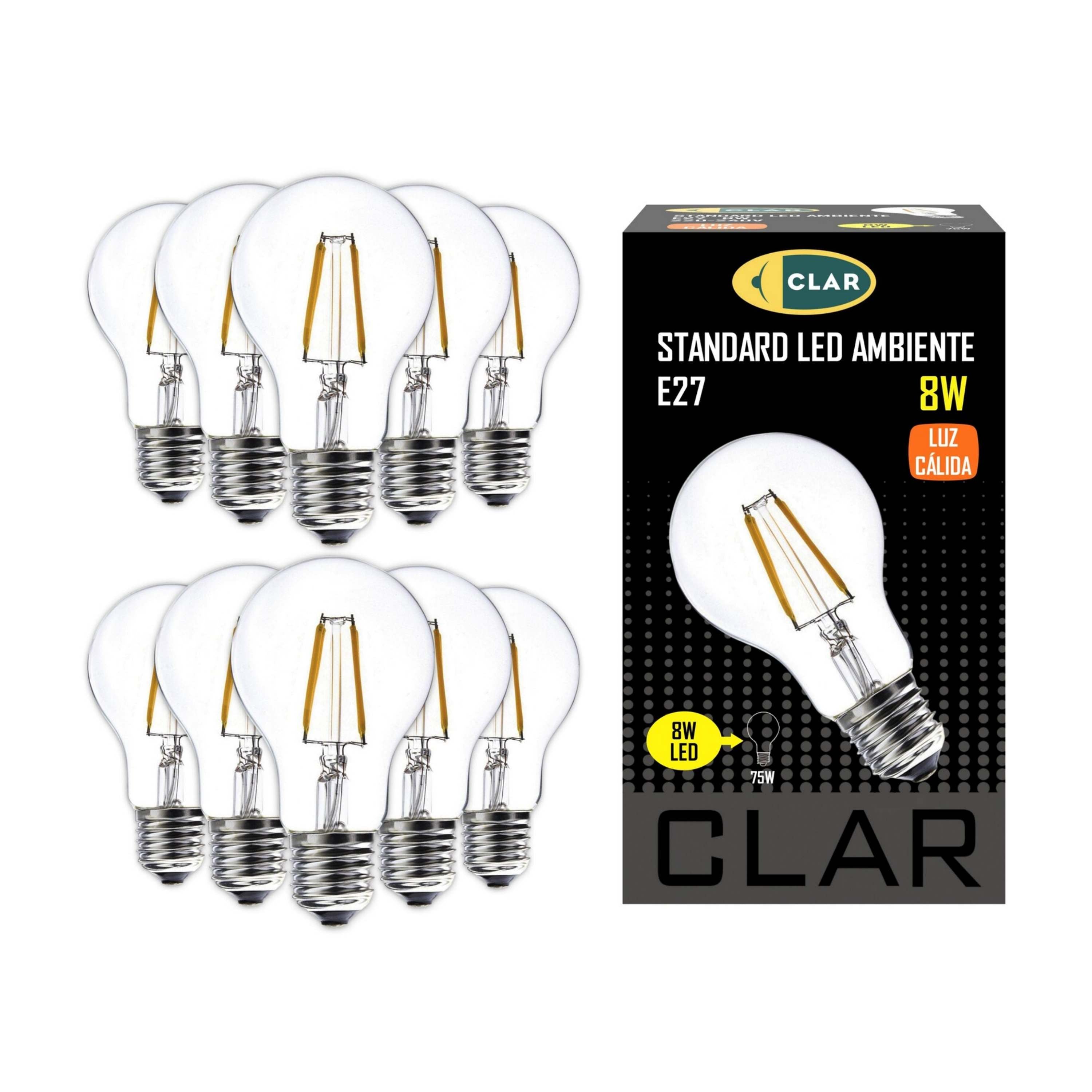 Bombillas LED E27 Filamento 8W A60