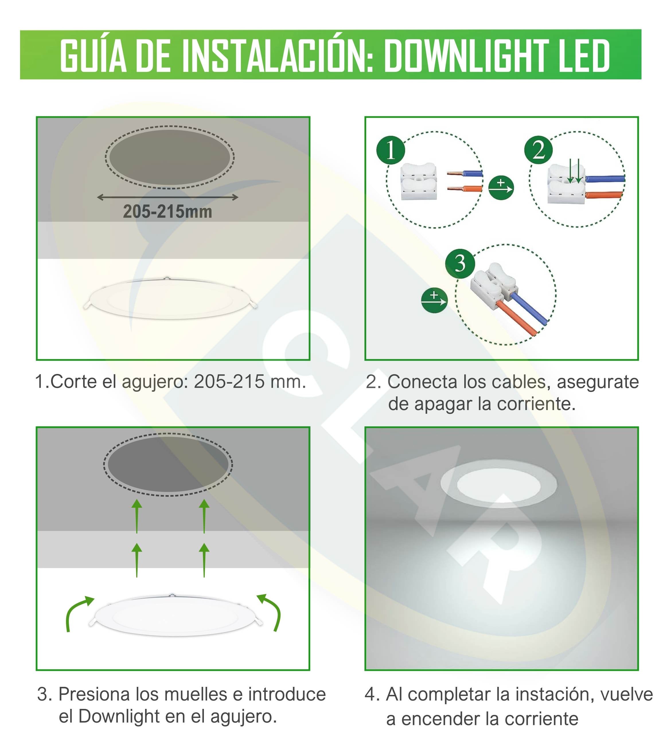Downlight LED Empotrable 20W