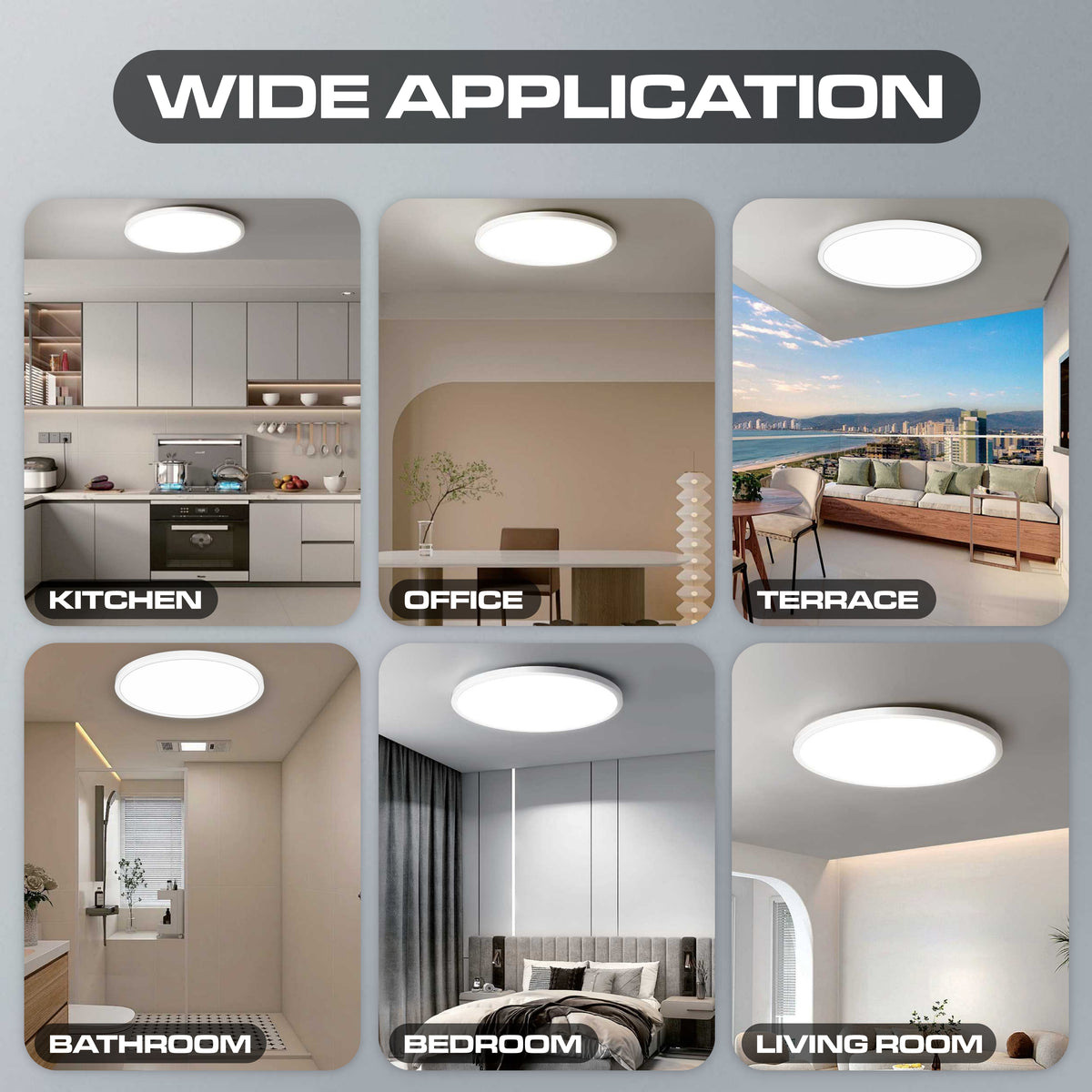 Plafón Led Techo 50 Cm, Plafones Para Techo Led, Plafón Led Techo Cocina, 50W, CCT