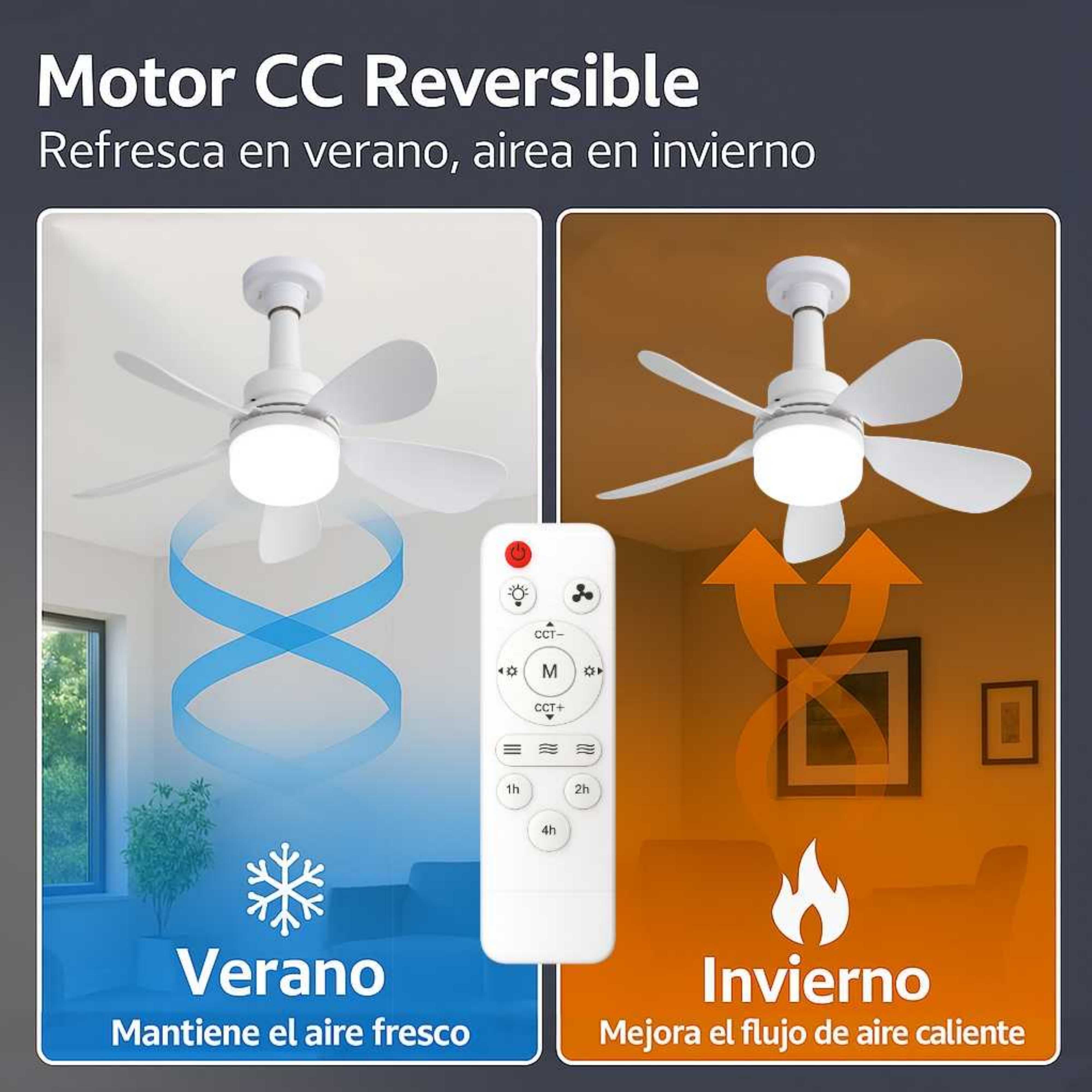 Ventilador de Techo Regulable CCT Ø52cm (Casquillo E27)